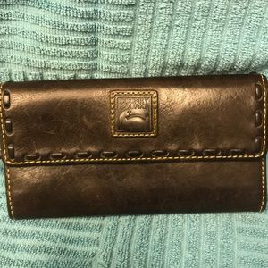 Dooney & Bourke Dark Brown Wallet Leather